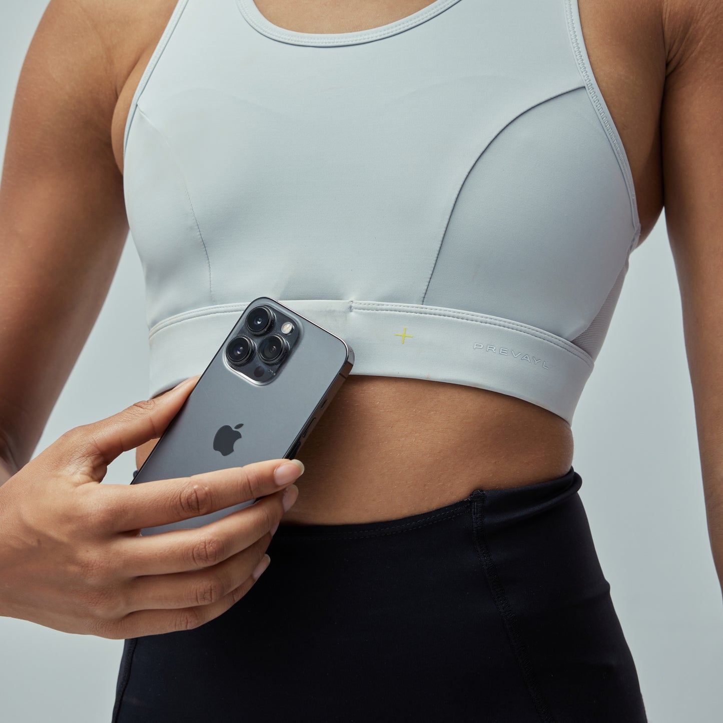 Smart Training Pack: Sensor + App + Lunar Grey Adjustable Smart Bra - Medium Impact