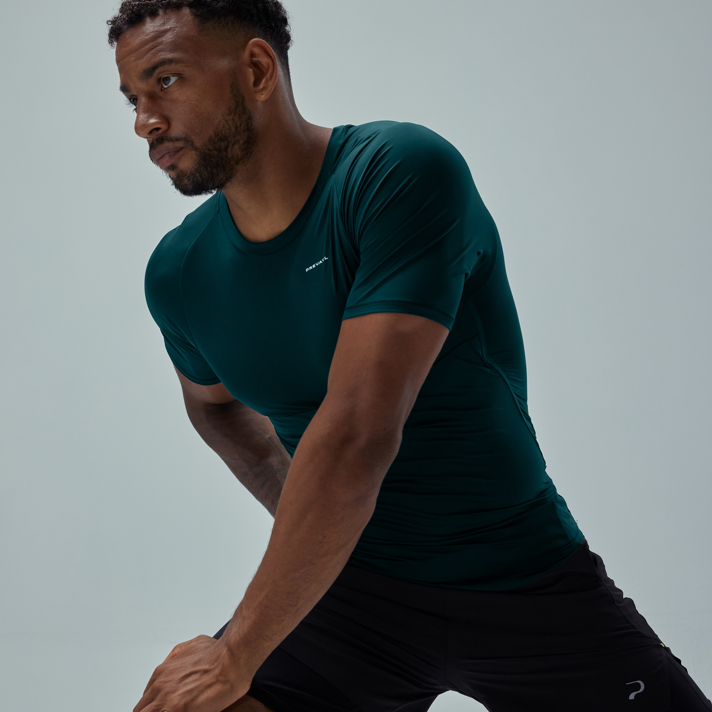 Men's Smart Compressive Fit T-Shirt - Pine Green