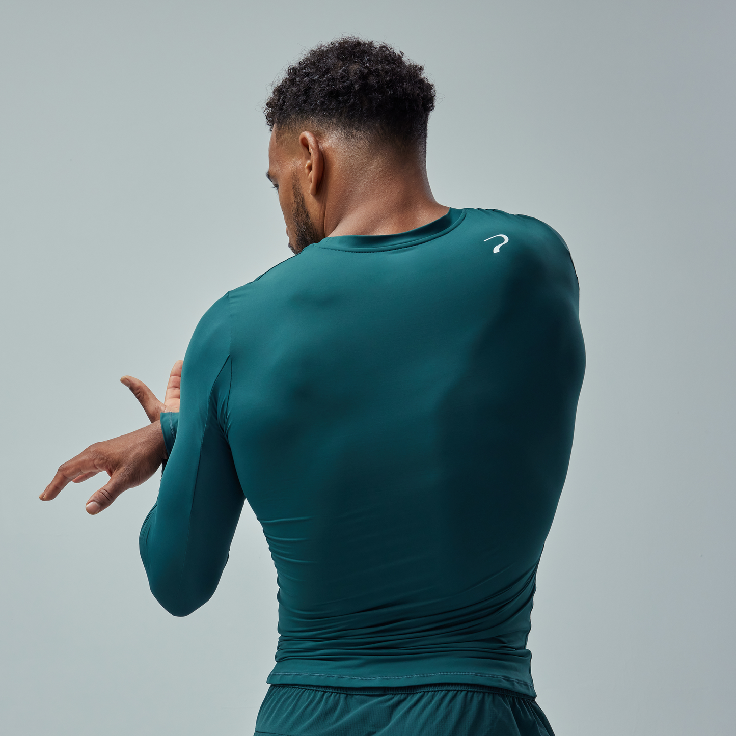 Men's Smart Compressive Fit Long Sleeve T-Shirt - Pine Green