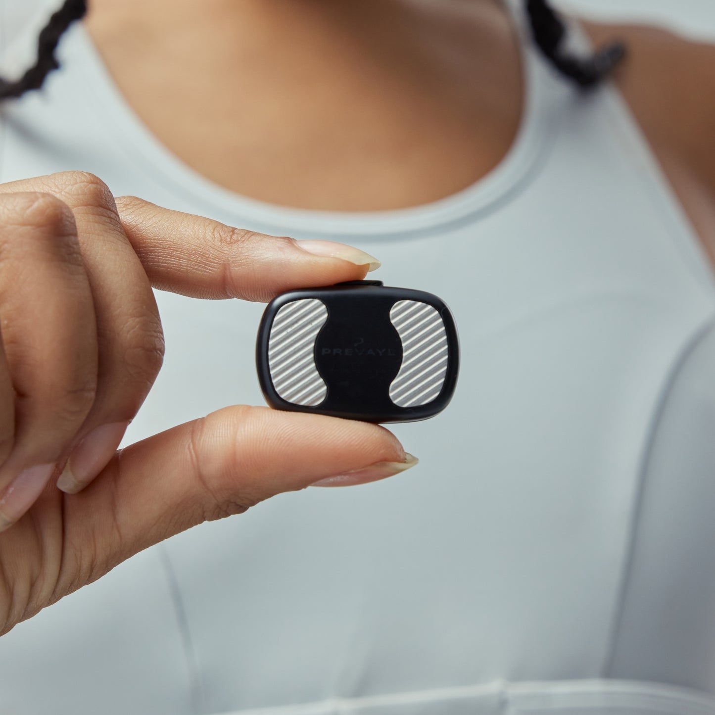 Smart Training Pack: Sensor + App + Lunar Grey Adjustable Smart Bra - Medium Impact