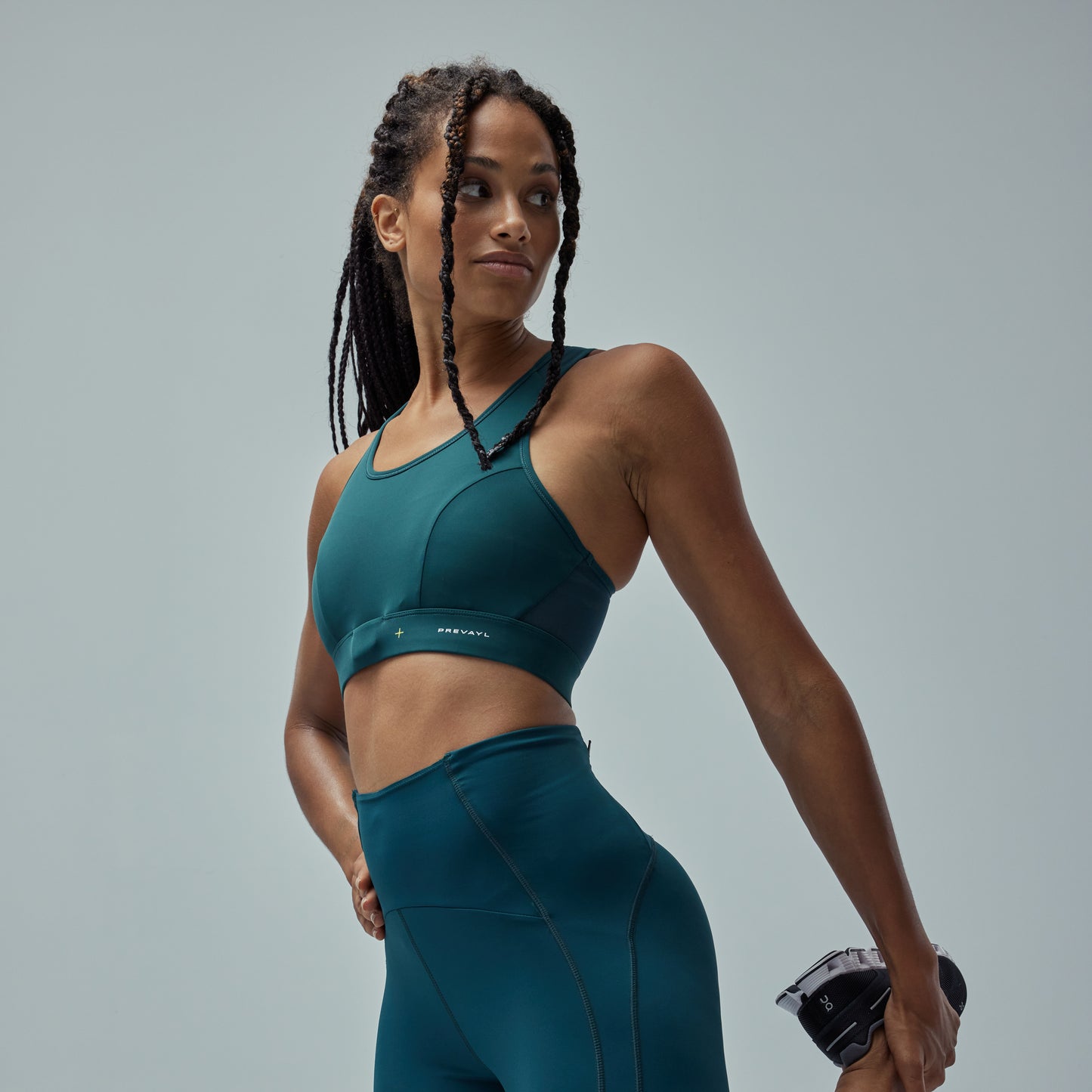 Smart Training Pack: Sensor + App + Pine Green Adjustable Smart Bra - Medium Impact