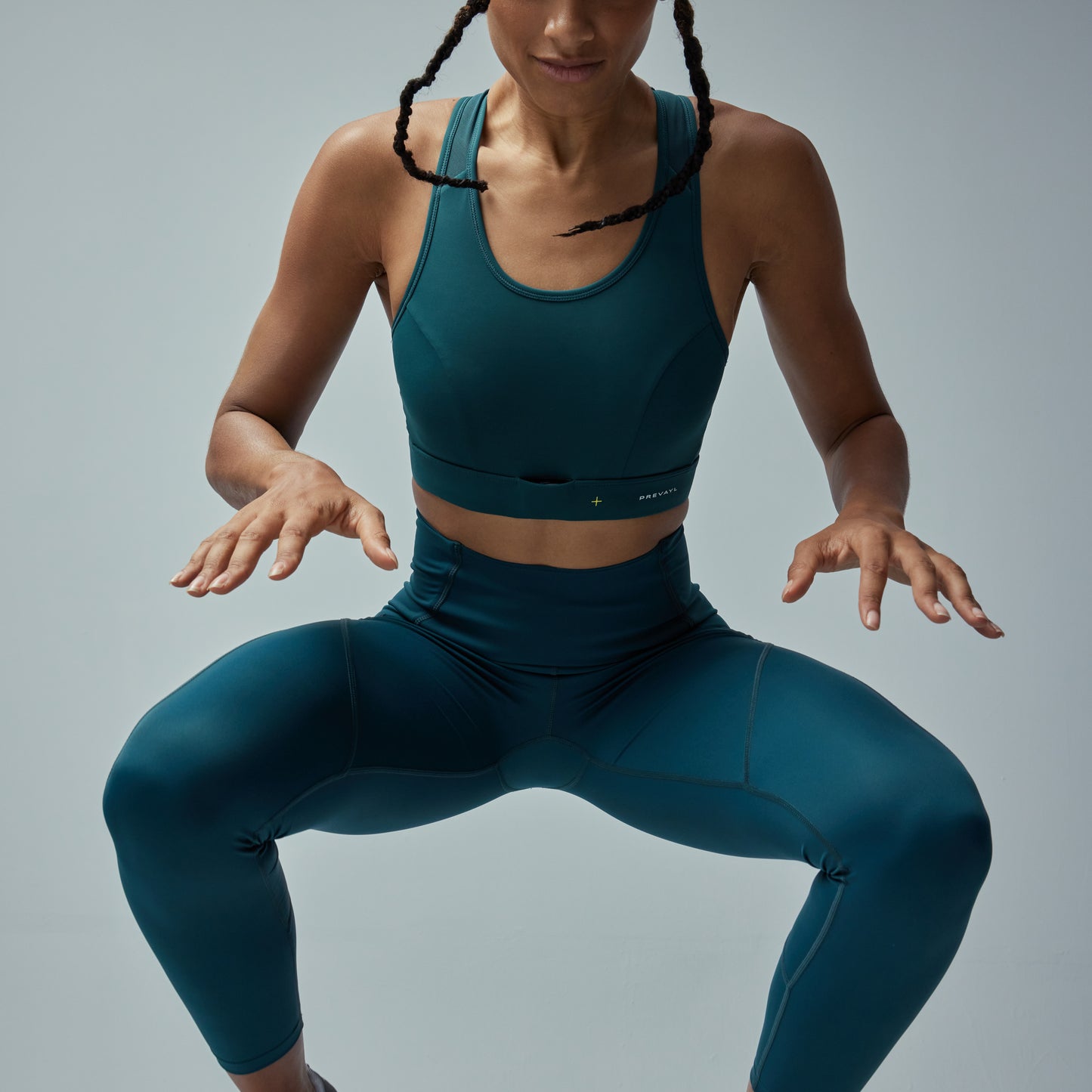 Smart Training Pack: Sensor + App + Pine Green Adjustable Smart Bra - Medium Impact